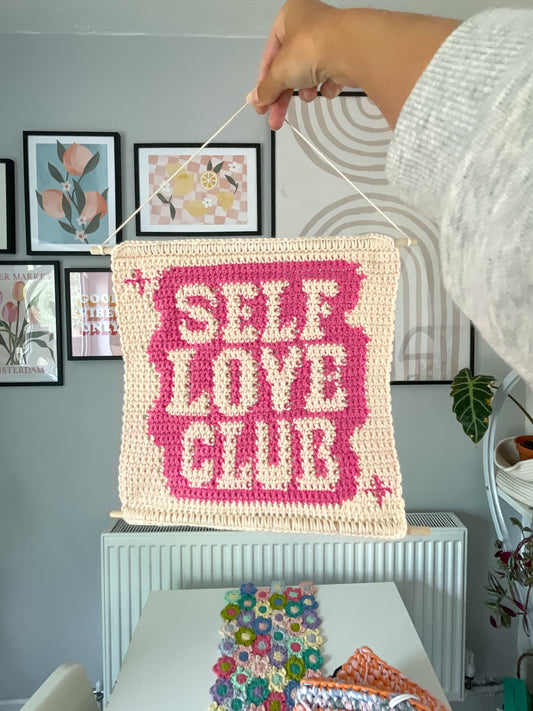PDF | Crochet Self Love Club Wall Hanging Pattern