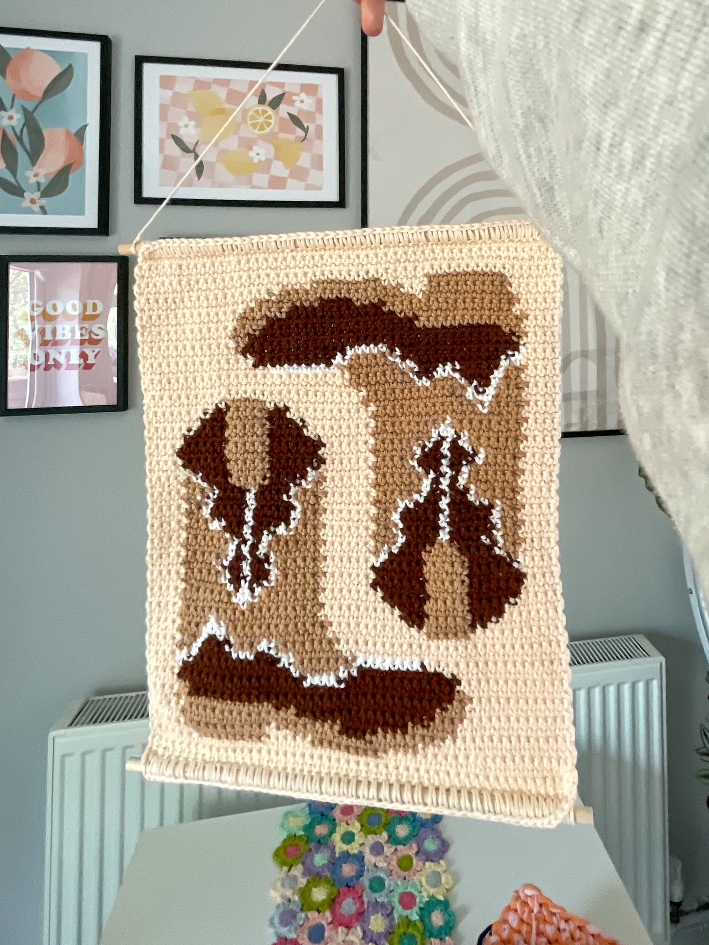 PDF | Crochet Cowboy Boots Wall Hanging Pattern