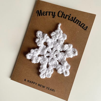 Custom Crochet Snowflake Christmas Cards