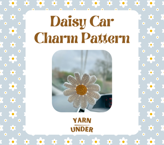 PDF | Crochet Daisy Car Charm Pattern