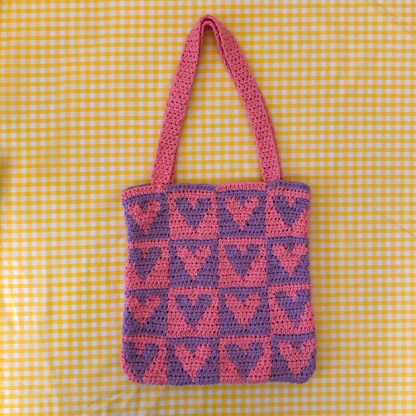 Queen Of Hearts Tote Bag in Pink/Purple