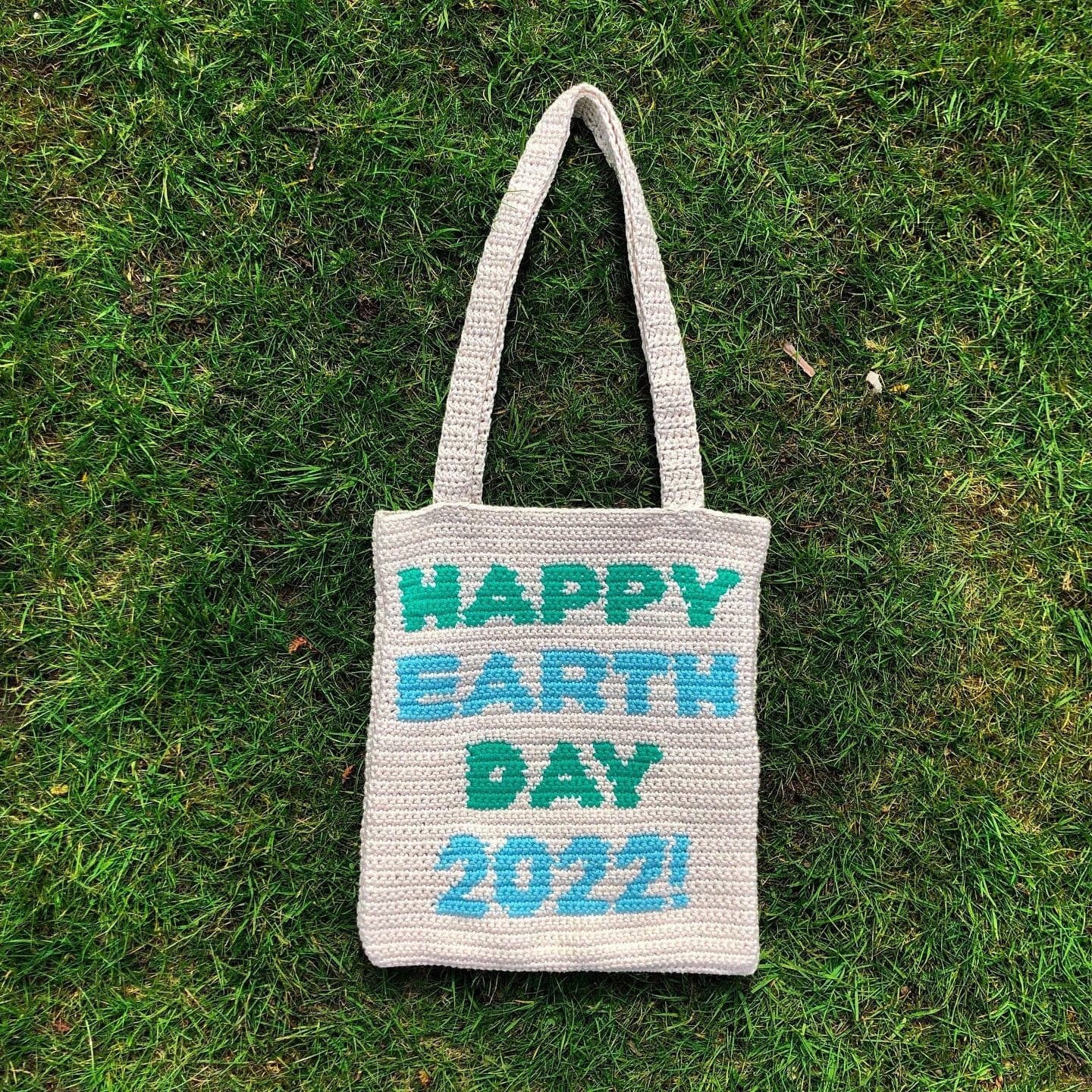 Crochet Earth Day Tote Bag