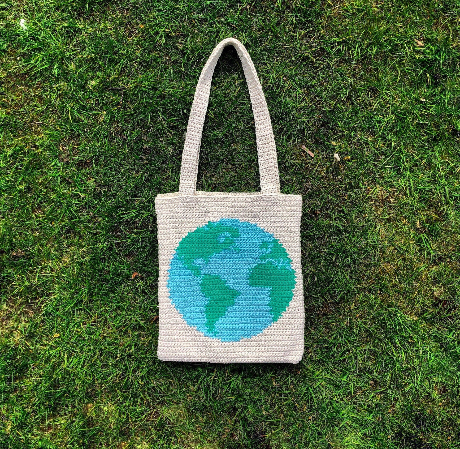 Crochet Earth Day Tote Bag